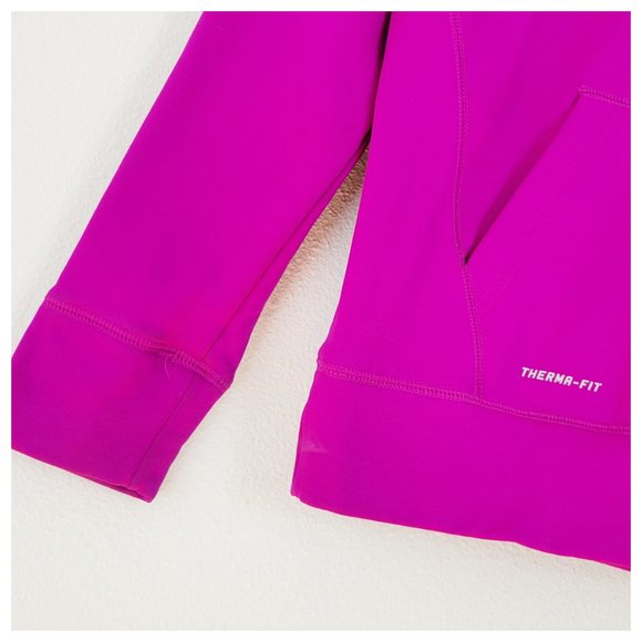 Nike Therma Fit Hoodie Sweatshirt Magenta Pink Pull Over Hoodie Kangaroo Pocket - Picture 6 of 12